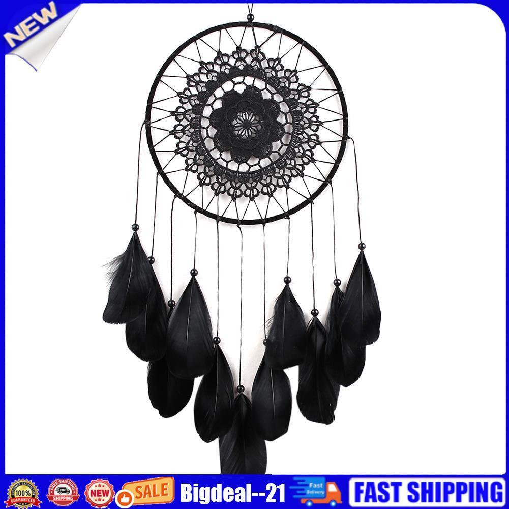 Handmade Lace Dream Catcher Feather Bead Wall Hanging Home Decoration Gift
