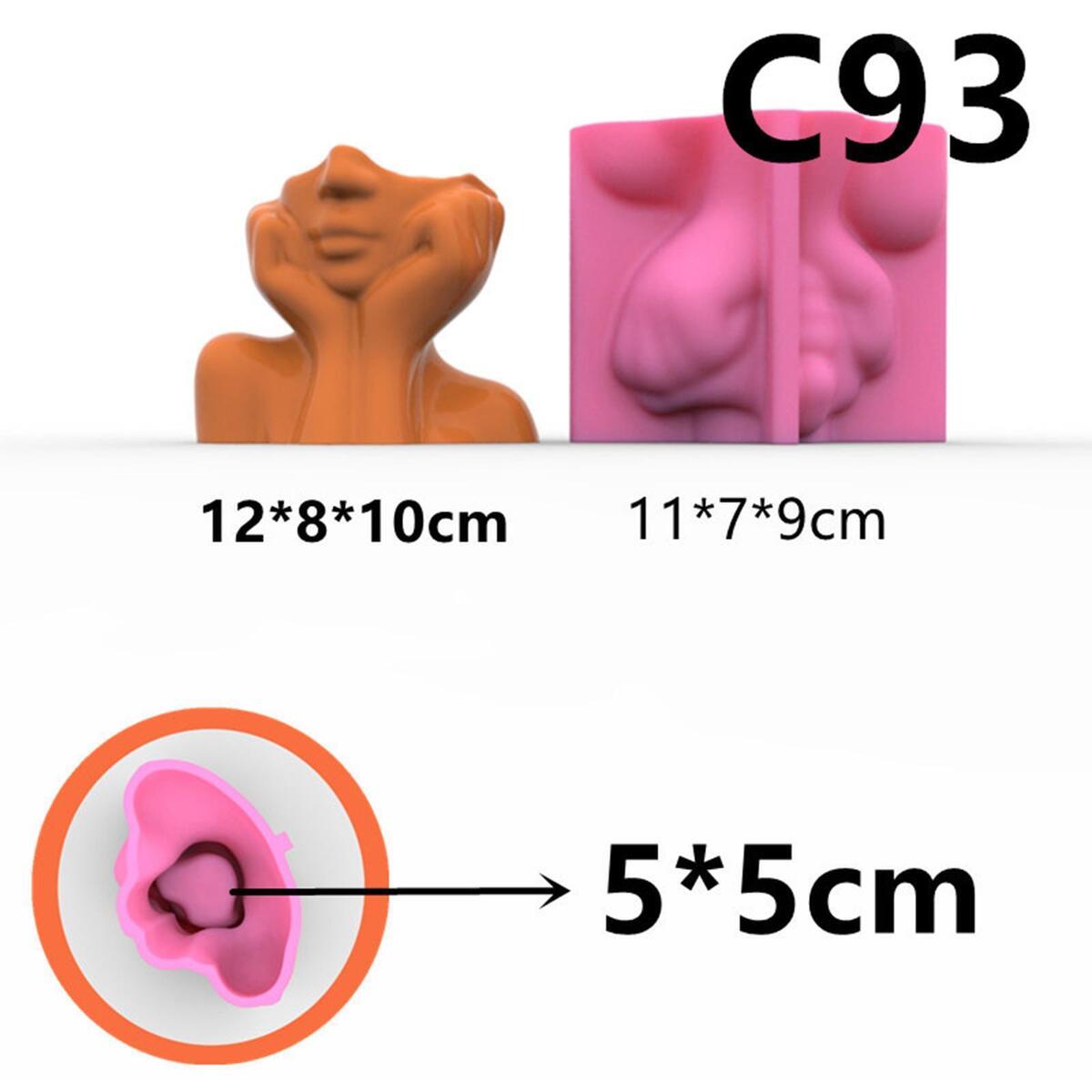 Human Head Silicone   Handmade Craft  Pot Clay Moulds