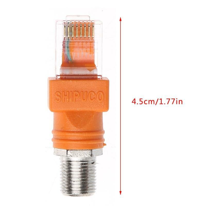 F Female to RJ45 Male Coaxial Barrel Coupler Adapter RJ45 to RF Connector Coax