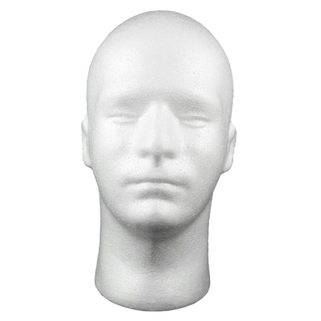10x Men Foam Manikin  Head for Wigs Glasses Headsets f/