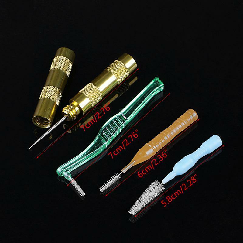 New Airbrush Spray Gun Nozzle Cleaning Repair Tool Kit Needle&Brush Set