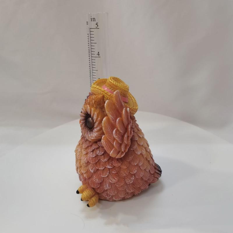 Garden Statues Owl Rain Gauge Outdoor Garden Decor Decorative Sculpture For Kids