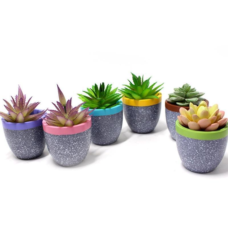 6Pcs Garden Pots Fit for Most Succulent Plants Flowers Indoor Planter Supplies
