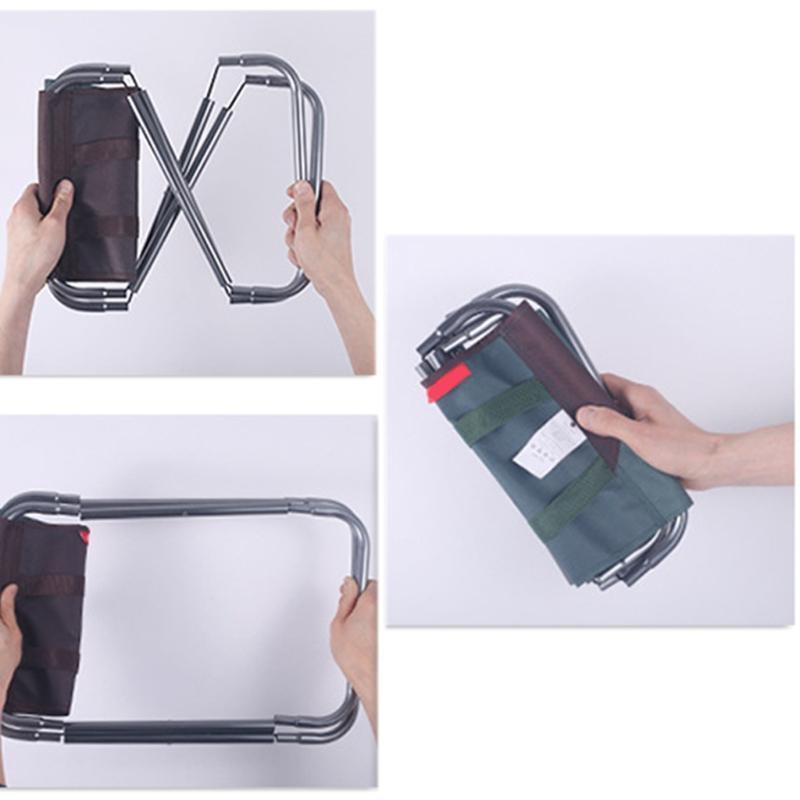 Portable Outdoor Collapsible Stool Aluminium Alloy Folding Chair Camping Seat