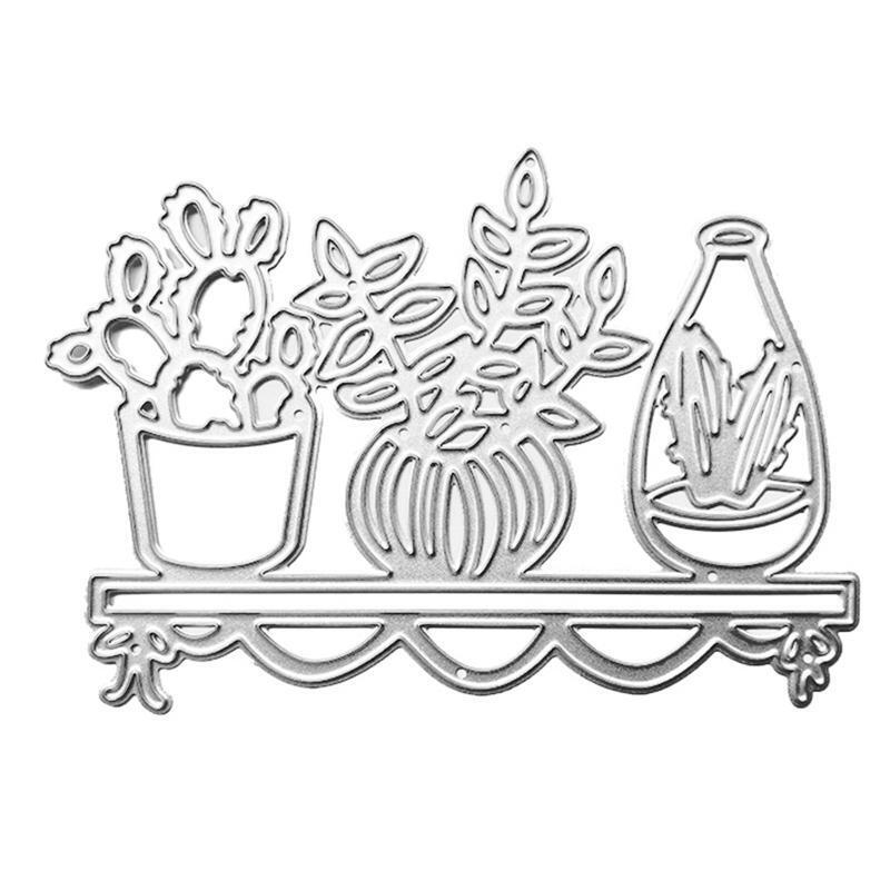 Potted Plants Metal Cutting Dies Stencil DIY Scrapbooking Album Paper Card Mold