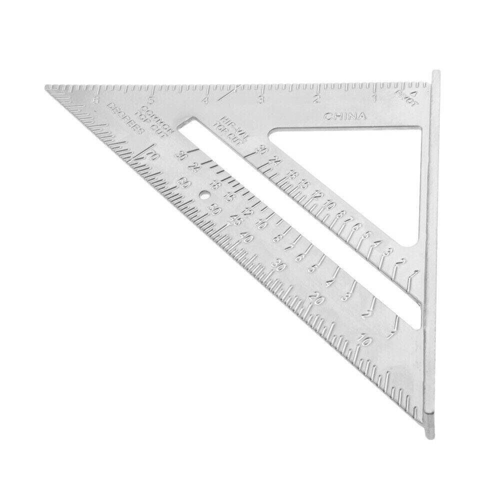 Measuring Square Speed 7" Triangle Ruler Protractor Miter Framing Aluminum Alloy
