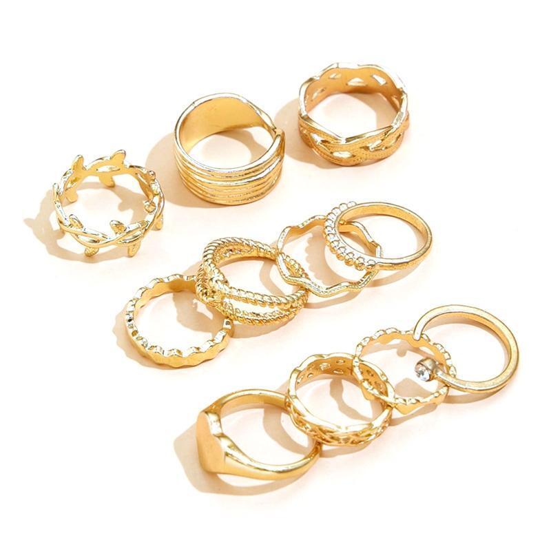 11xAdjustable Open Rings Stackable Thumb Joint Ring for Women Teen Girl Jewelry