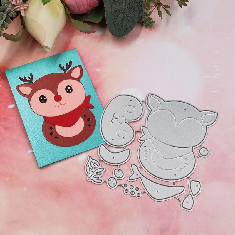 Christmas Deer Metal Cutting Dies Stencil Scrapbooking DIY Album Stamp Embossing