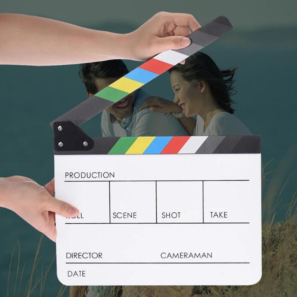 Dry Erase TV Film Movie Director's Clapboard Clapperboard Action Slate Clap