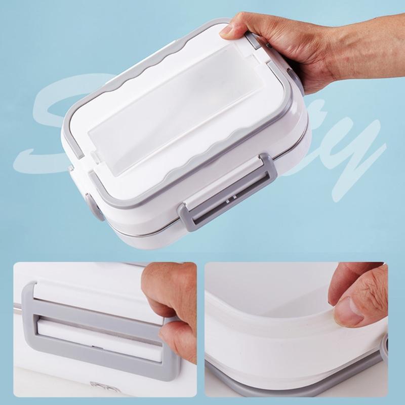 Removable Stainless Steel Portable Food Warmer Multifunctional Fork Spoon Box
