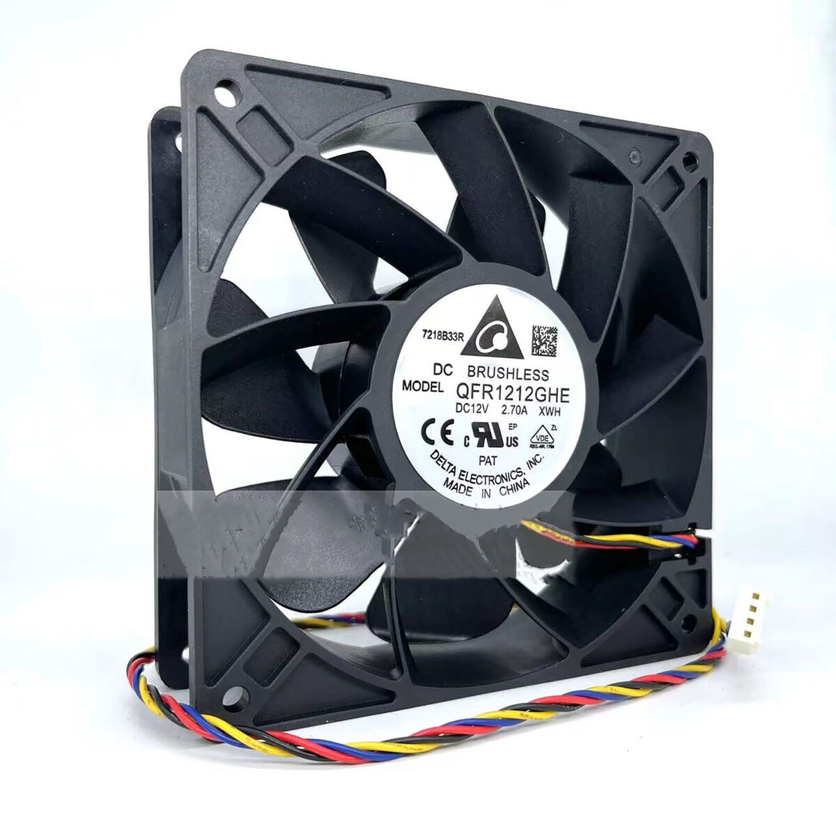 Delta QFR1212GHE Cooling Fan Radiator Parts Fan 12CM 12V 2.7A for Antminer S7/S9