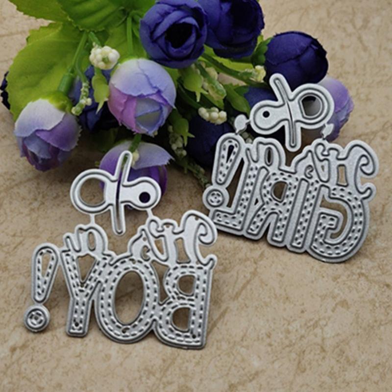 Baby Girl Words Metal Cutting Dies for DIY Scrapbooking Diary Embellishments