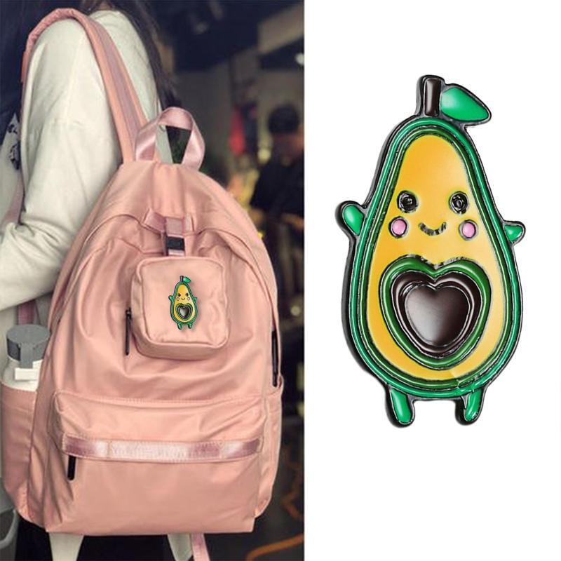 Cartoon Brooch Pin Badges for Clothes Bags Backpack Smilely Avocado Lovely Gift