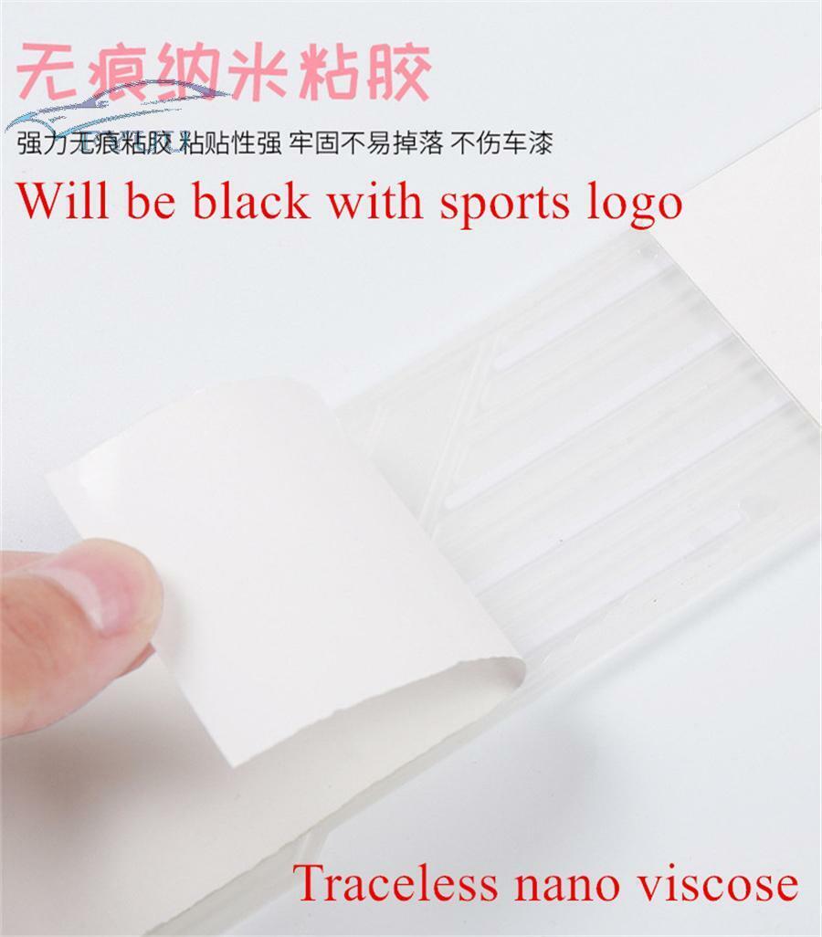 4pcs Car Waterproof Sport Style Bumper Corner Protector Door Sill Cover Black