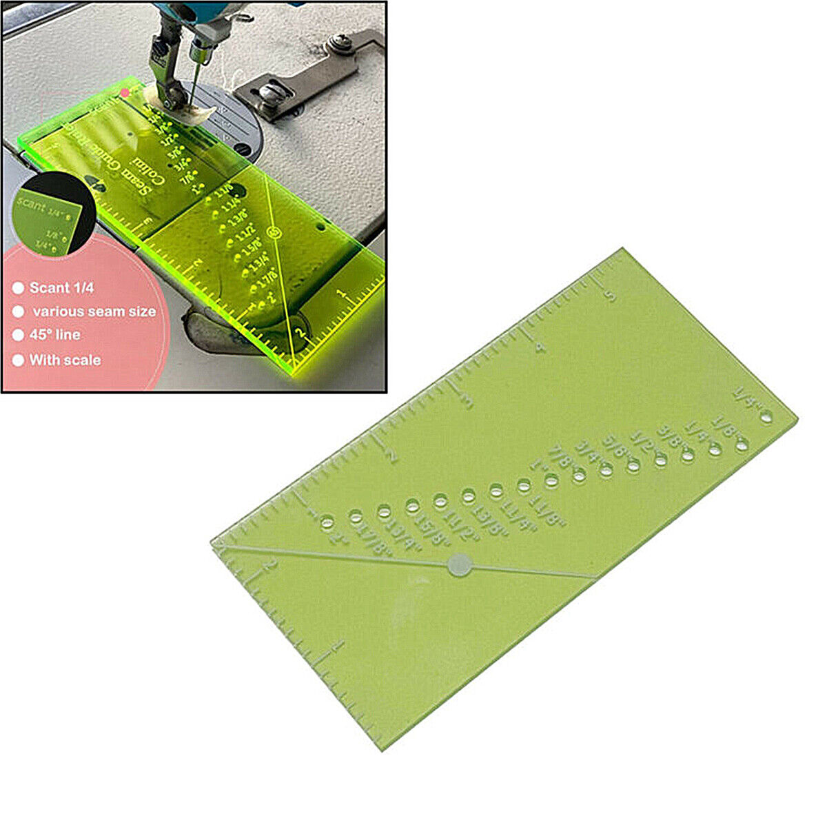 Quilting Ruler Straight Line Hems Various Seam Size Quilting Seam Guide Ruler
