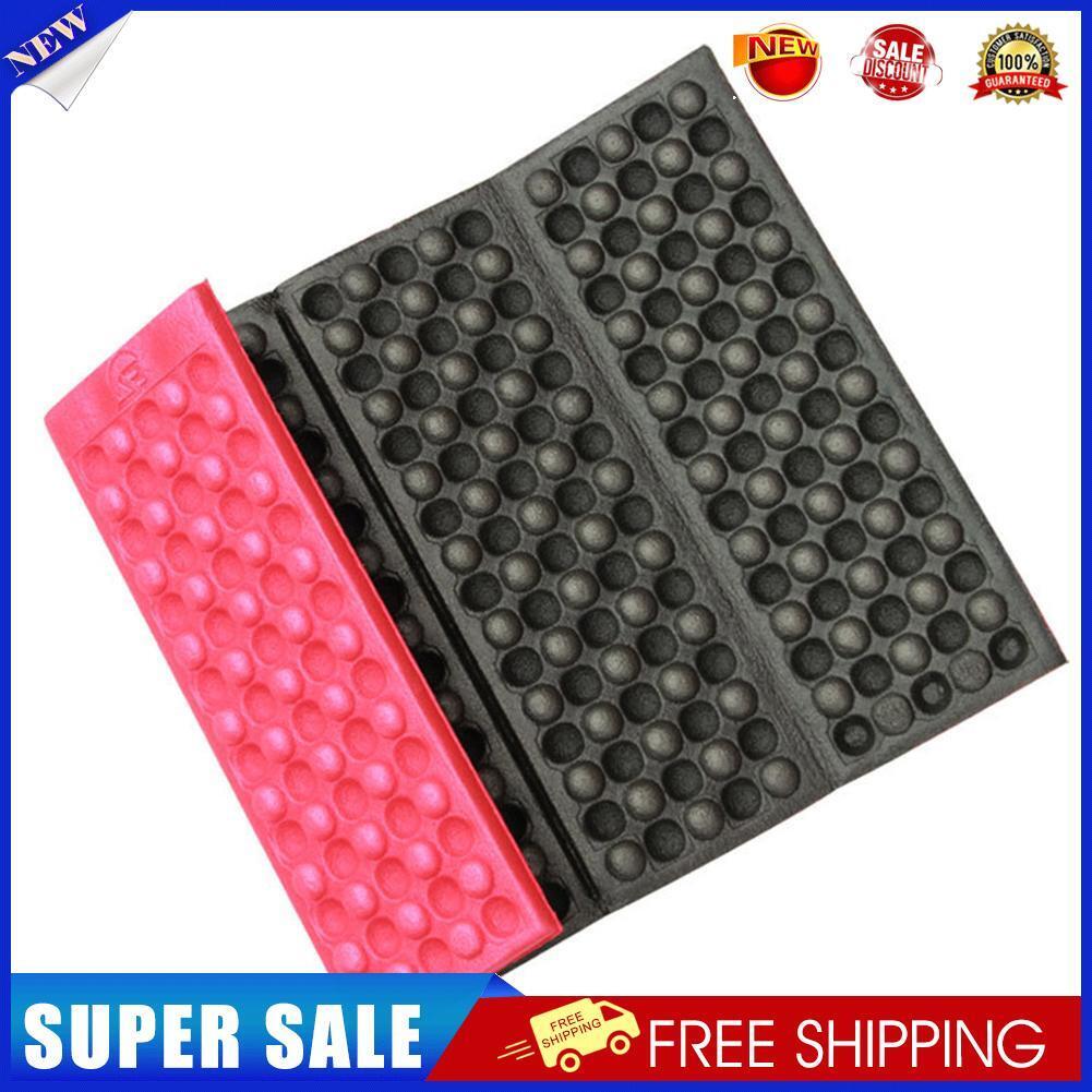 Outdoor Camping Mat Cushion Folding Portable Picnic Seat Pad (Red Black)