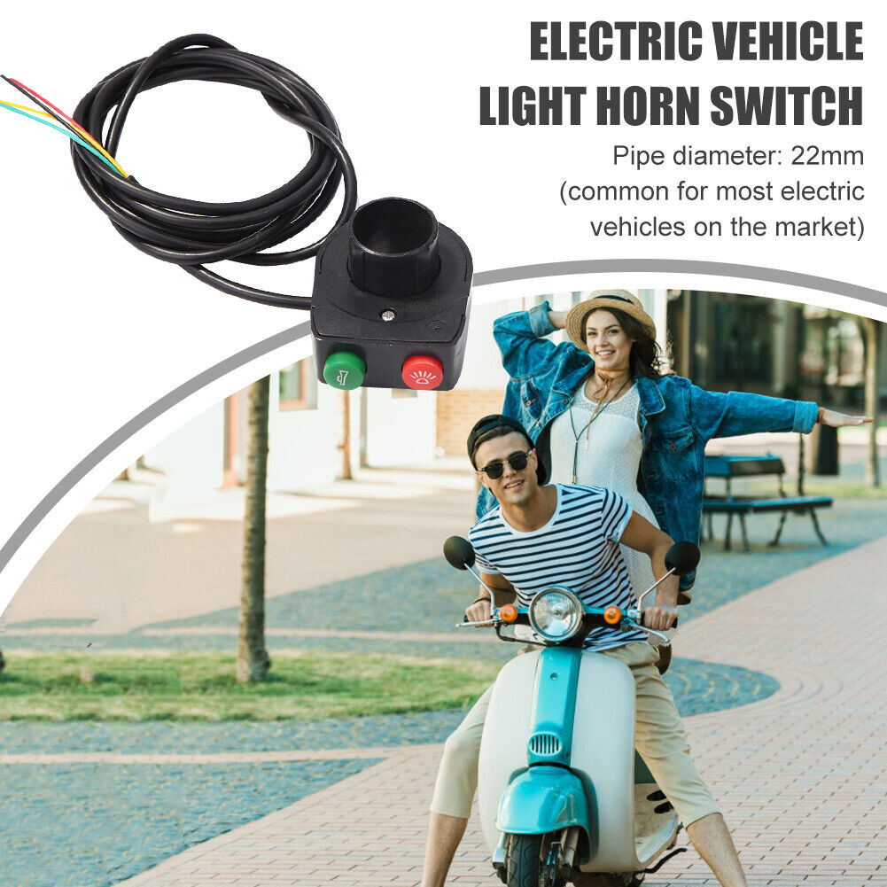 E-Bike Headlight Taillight Horn Switch 2 in 1 Electric Bicycle Accessories