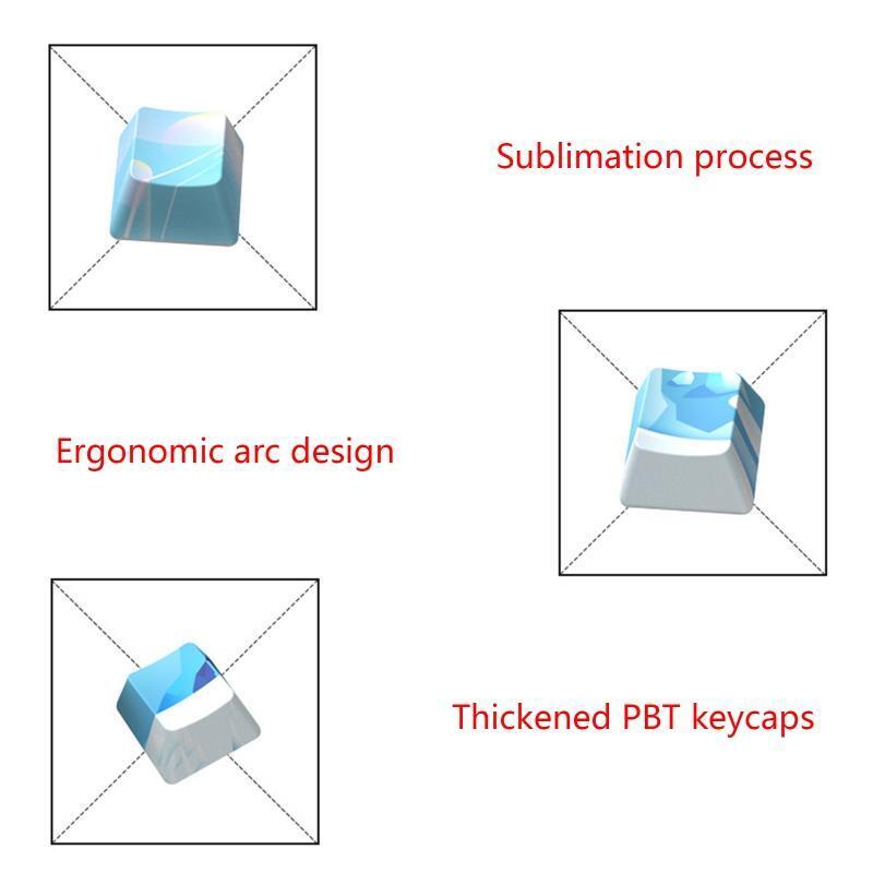 8 Keys OEM Profile Keycaps PBT Dye Subbed Keycap Set SPACE ESC ENTER DIRECTIONS