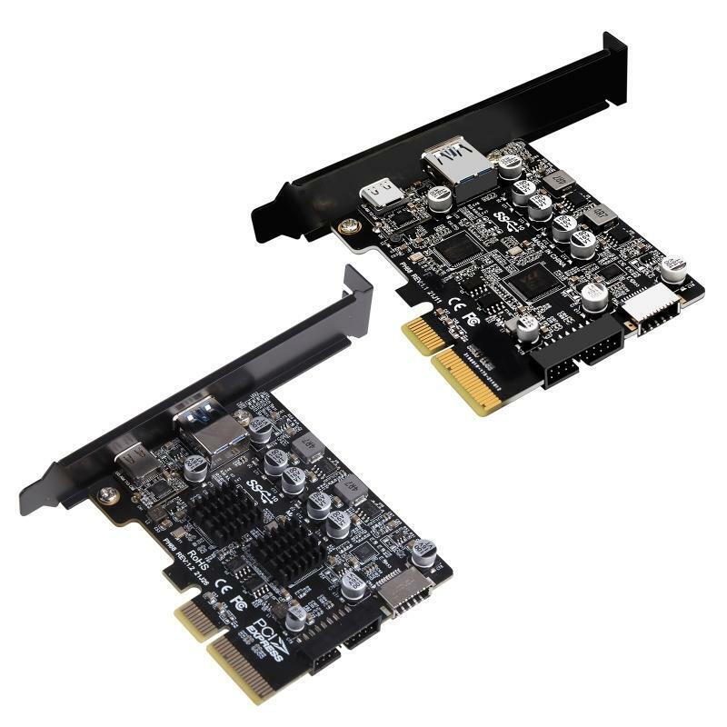 Pcie to USB3.2 Type-E Front Type-C 19P Expansion Card Compatible Pci-E X4 X8 X16