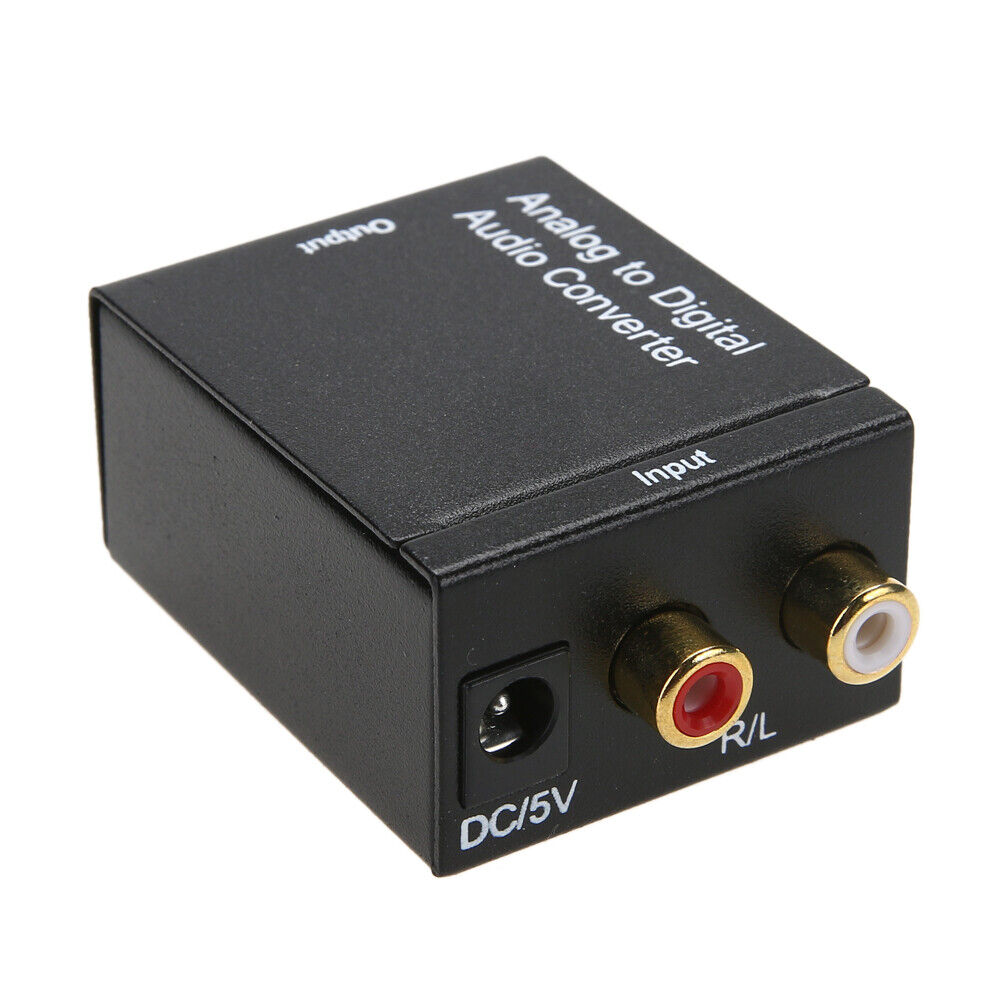 Analog L/R to Digital SPDIF Coaxial Coax RCA & Optical Toslink Audio Conver