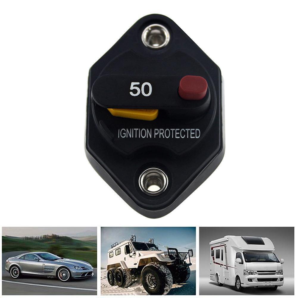 Car Truck Marine Manual Reset Circuit Breaker Waterproof DC 32V Fuse (50A)