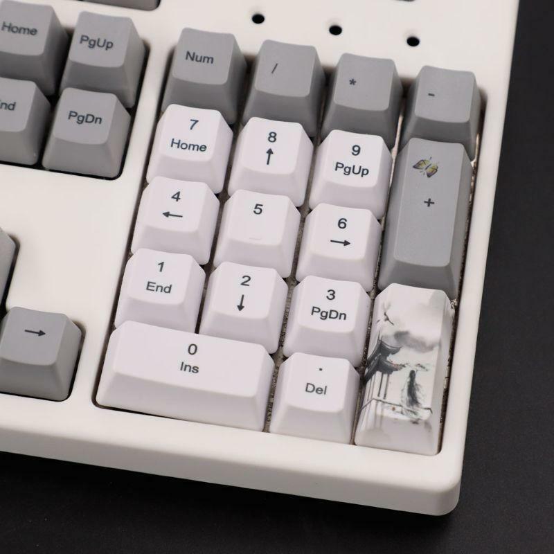 113 Keys Ink Keycap OEM PBT Keycaps Set Mechanical Keyboard Keycaps PBT Dye Sub