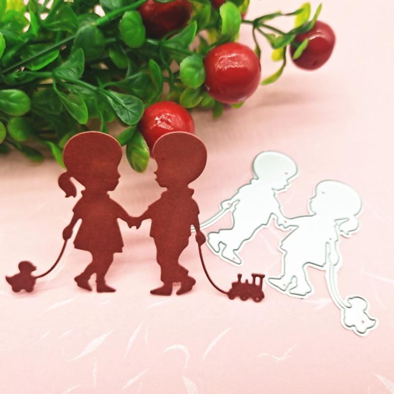Metal Cutting Dies Kids Carbon Steel Stencil for Gift Cards Crafts Scrapbooking