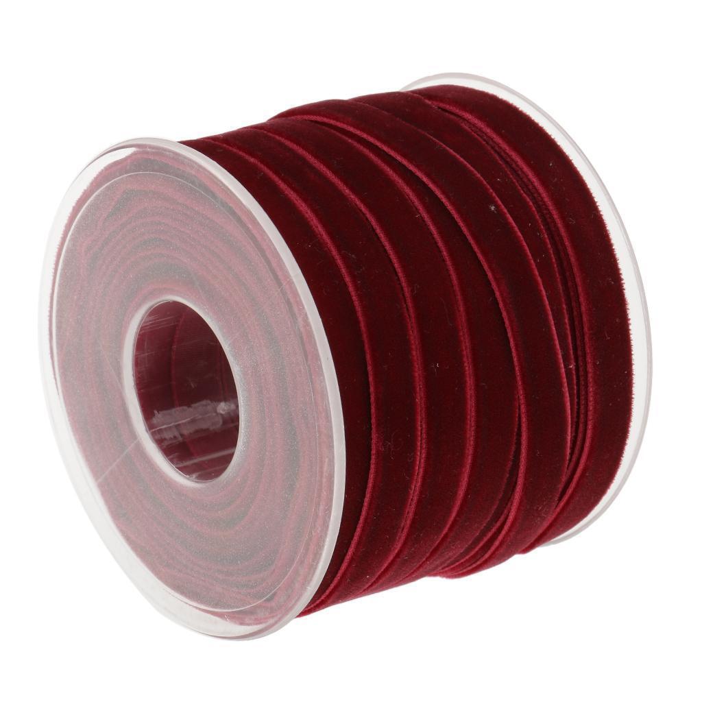 3pcs 20 Yard 10mm Wide Velvet Ribbon Roll for DIY Crafts Tool
