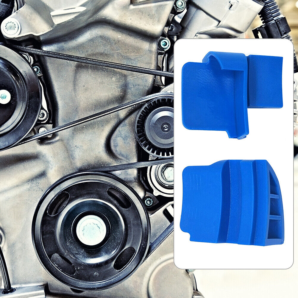 2x Stretch Auxiliary Ribbed Drive Belt Removal Pulley Installation Aid Blue