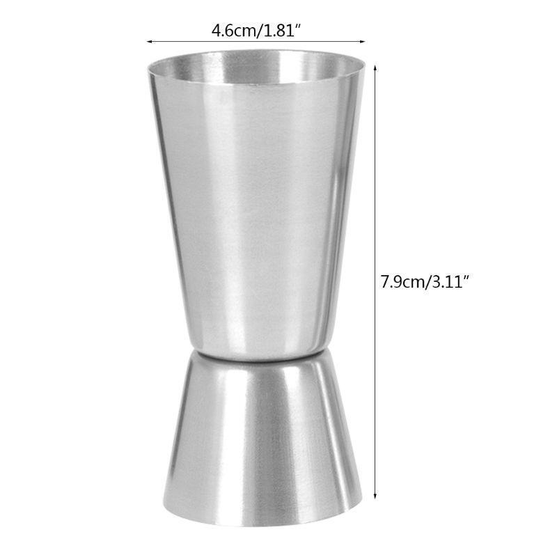 25/50ml Stainless Steel Cocktail Measuring Jigger Double Jigger Measure Shot Cup