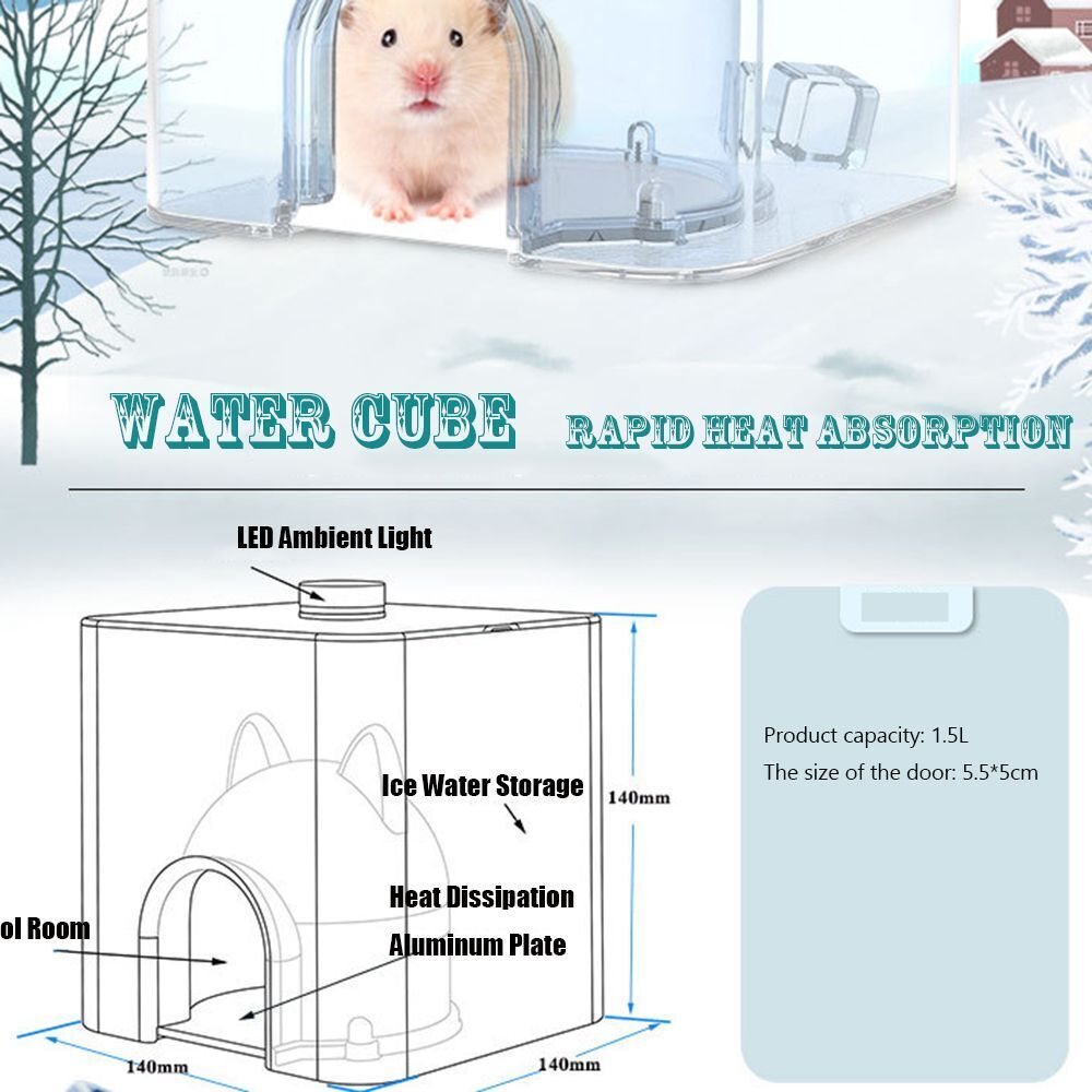 Plate Hamster Igloo Cooling House Small Pet Cooling Ice Nest Summer House