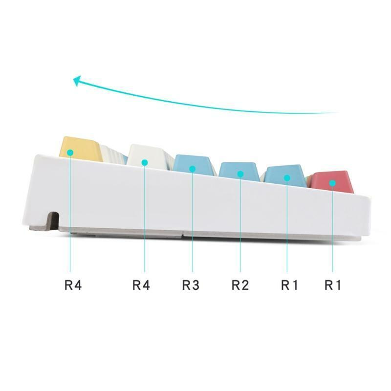 108 Keys Colorful Chalk Design PBT Backlit Keycaps For Cherry Mx Keyboard Keycap