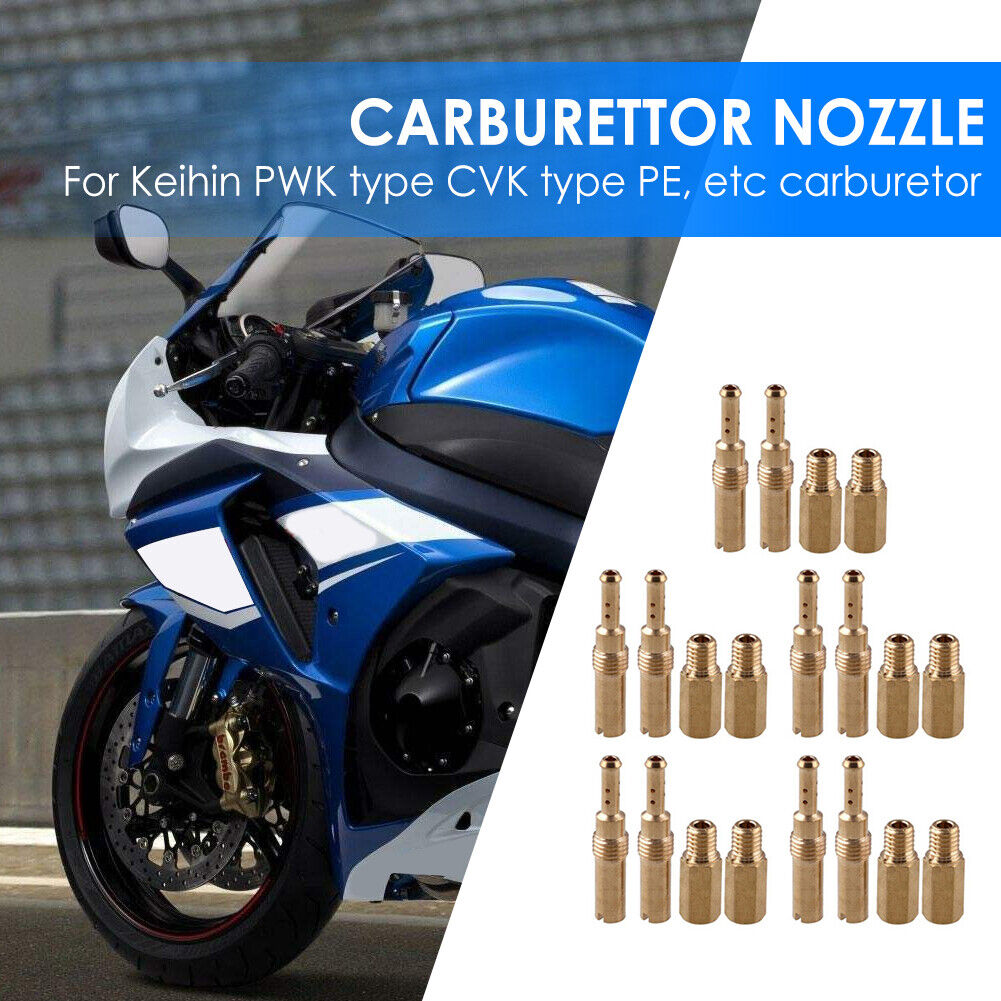 20pcs Carburetor Main Jet + Slow / Pilot Jet Kit for Keihin PWK OKO CVK