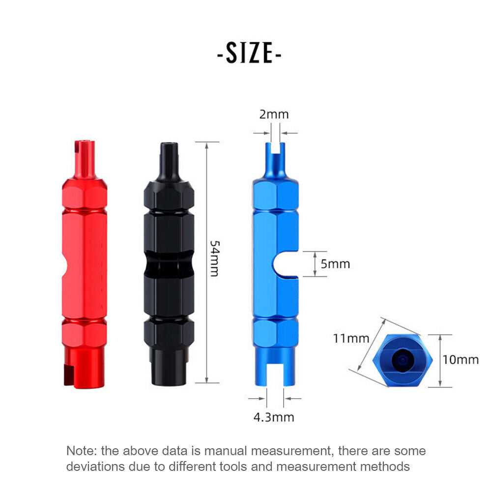 Bicycle Tire Air Nozzle Wrench Valve Core Disassembly Tube Tools (Red)