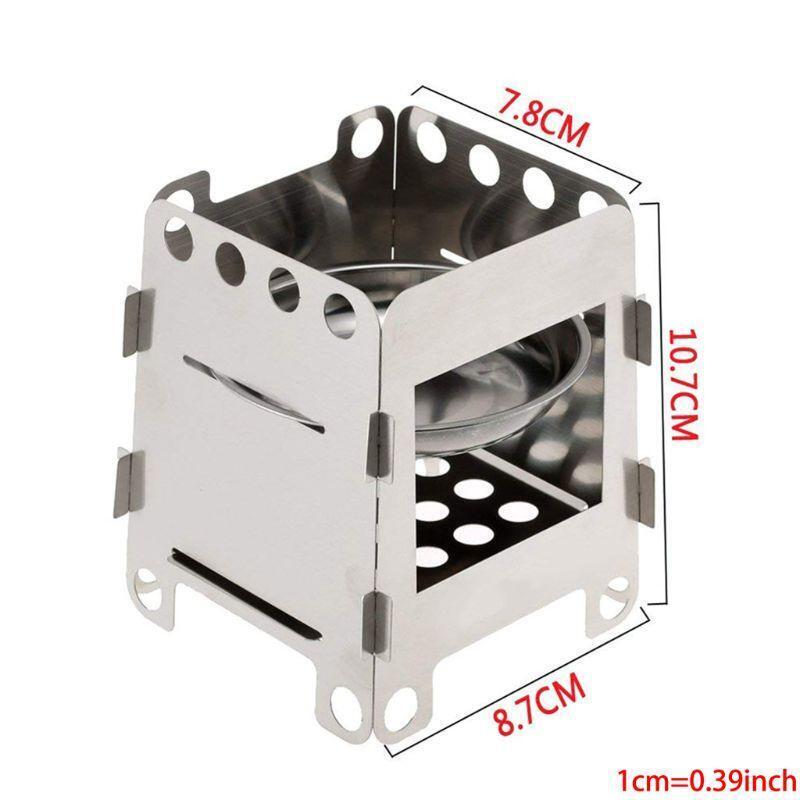 Camping Stove Wood Burning Stoves Potable Folding Stainless Steel Backpacking