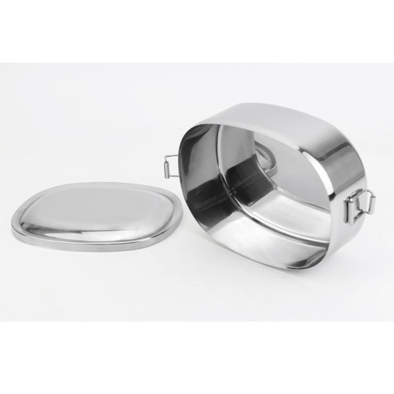 304 Stainless Steel Square Lunch Box Bento Food Picnic Container Snack Breakfast