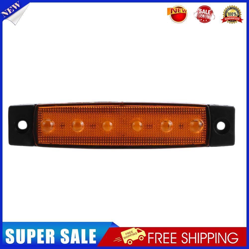 Waterproof 6SMD LED Car Bus Truck Trailer Side Marker Indicator Lamp(Yellow
