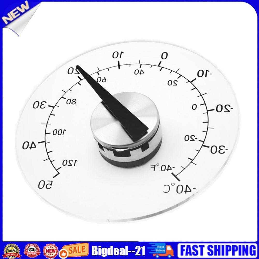 Circular Self Adhesive Window Outdoor Thermometer Pointer Temperature Meter