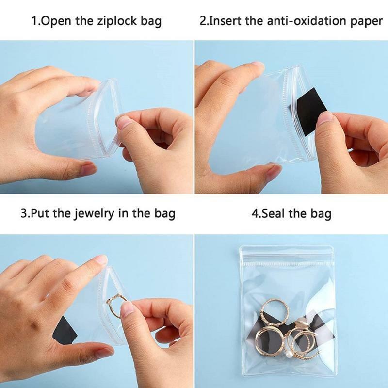 Seal Bags Anti Tarnish Stripes for Jewelry Ancient Coin Medal Storage Protection
