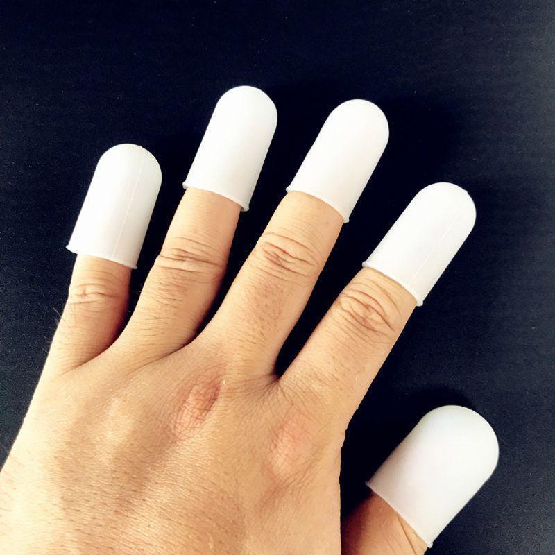 5Pcs Anti-dust Heat Resistant Anti Slip Silicone Finger Sleeves Jewelry Making