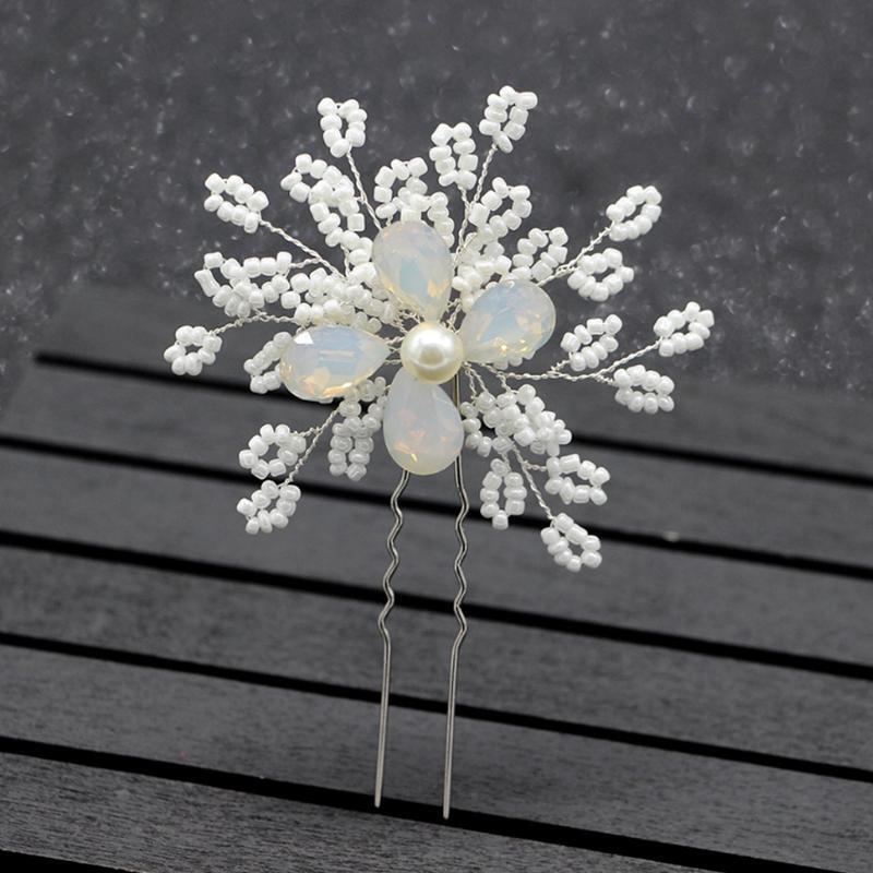 Bride Hairpins Wedding Luxury Decoration Headwear Jewelry Floral Elegant Sticks