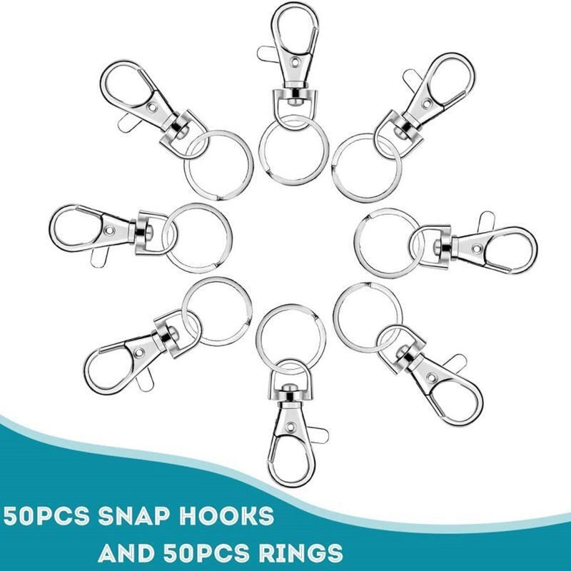 1 Set Alloy Lobster Clasps Hooks with Jump Rings for DIY Jewelry Making Keychain