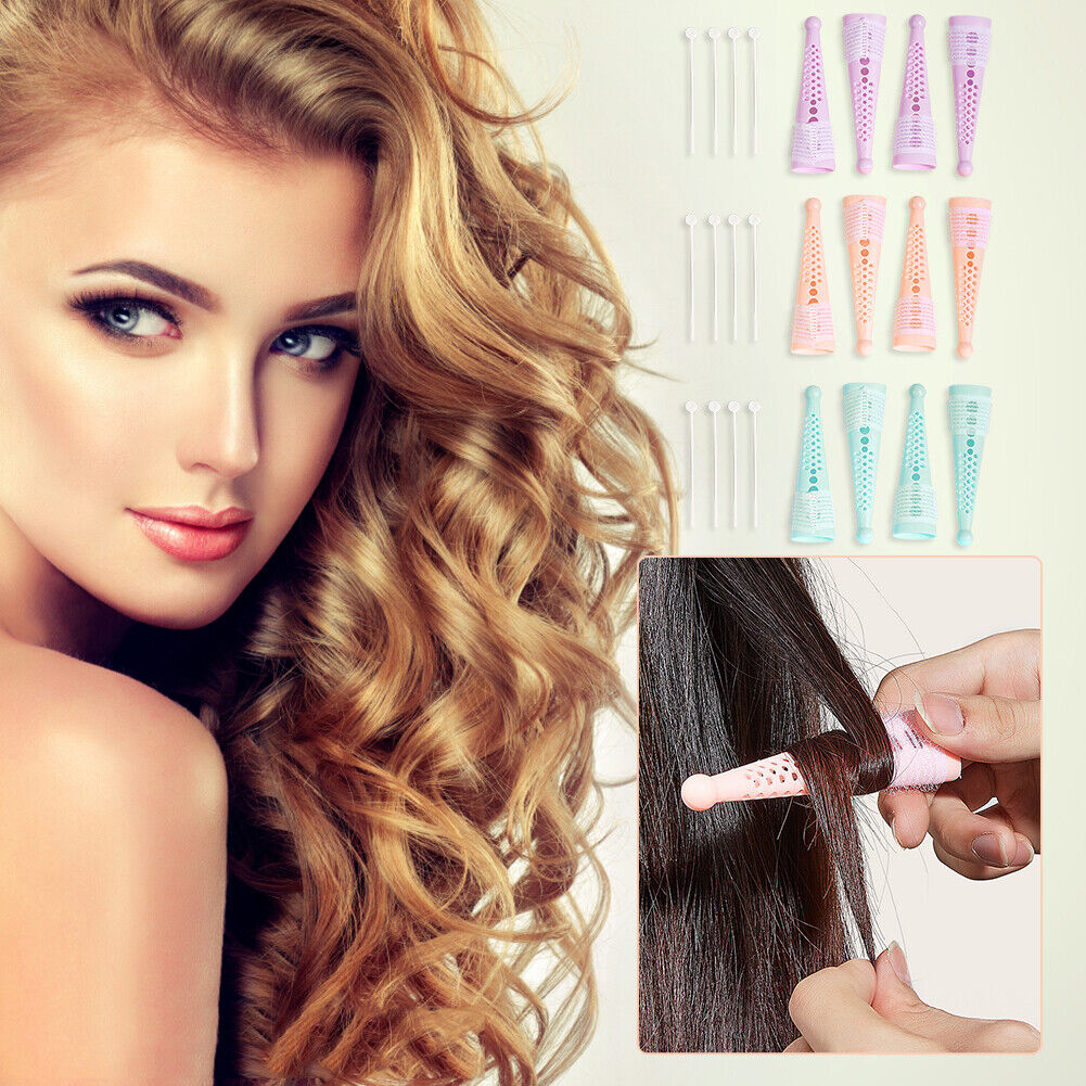 Hair Rollers Kit No Heat Large Curlers Self Grip Holding Self-Adhesive Band