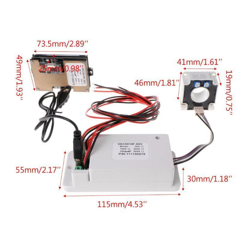 DC Voltmeter Ammeter Power Energy Digital Voltage Current Cap Ohm Hour SOC Meter
