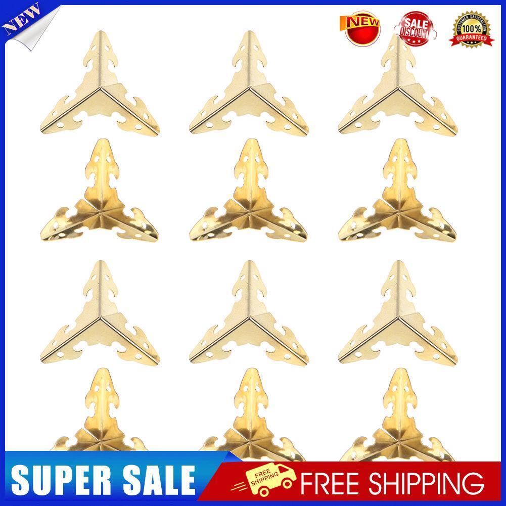 12pcs Metal Carve Jewelry Box Corner Protector Furniture Decorative Bracket