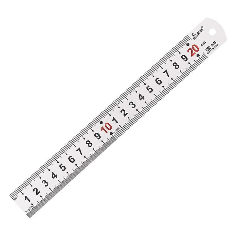 Stainless Steel Straight Ruler mm/ inch 20cm Metal Ruler Measuring Tool Useful
