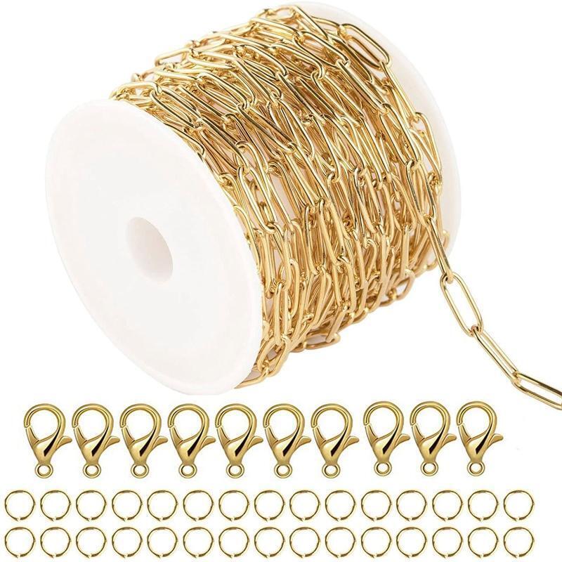Open Jump Rings Set with Lobster Claw Clasps Single Circle Chain Set for Women