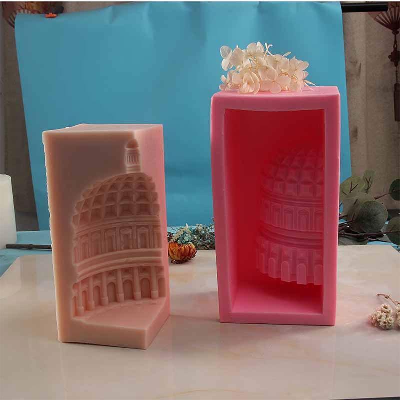 Silicone Mold DIY Roman Architecture Mold Cake Decorating Soap Mould Durable