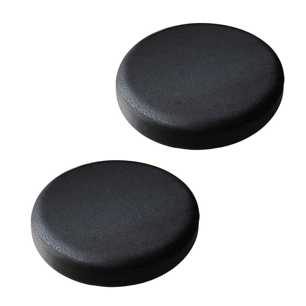 2Pcs Black_35cm Non-Slip Round Lift  Stool  Barstool Slip
