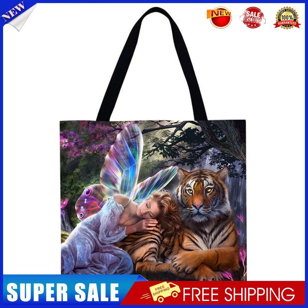 Beauty and beast Printed Shoulder Shopping Bag Casual Large Tote Handbag